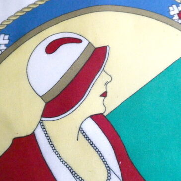 60~70’s tricolor suede wide belt & 70’s flapper girl scarf