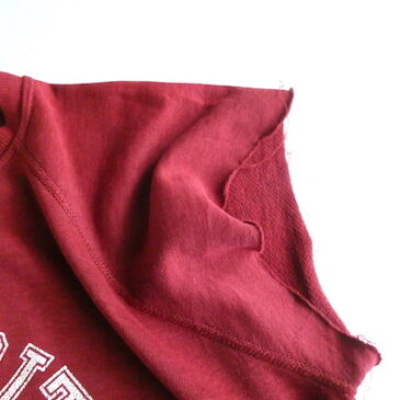 70’s burgundy cut-off sweat shirt & 70〜80’s Levi’s dark navy corduroy pants