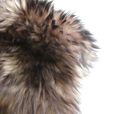 60〜70’s brown mouton shaggy fur hut & 70’s brown off white fake fur stripe hut