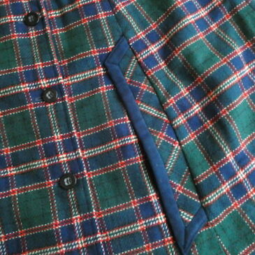 60~70’s Pendleton tartan check wool cape coat &