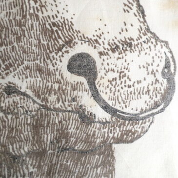 70’s orange cotton apron & 70’s cow print apron