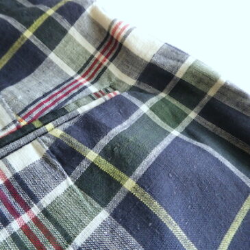 70’s madras check cuff hem slacks & 70’s miss Lee light blue denim pants